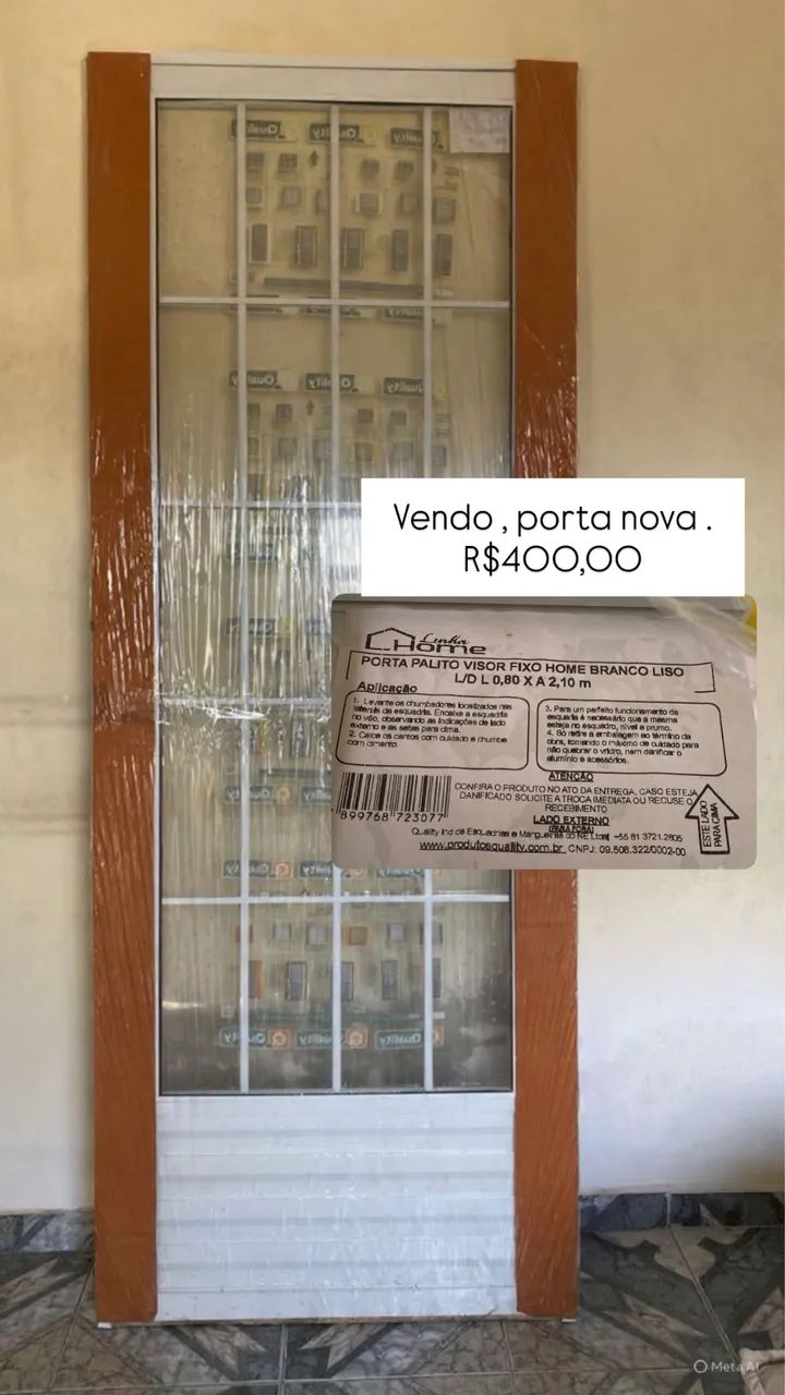 Vende-se , janela e porta de alumínio , NOVO , está no plástico . 