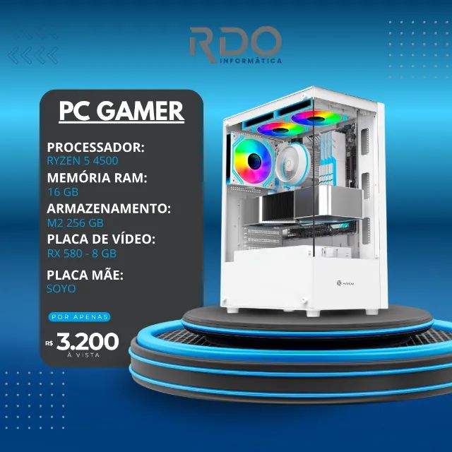 PC Gamer SOYO Branco 16GB SSD M2 256GB 