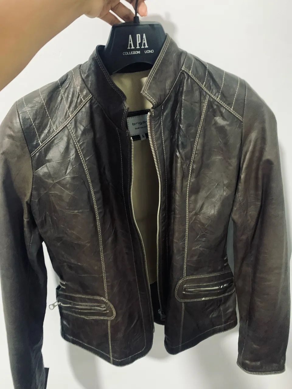 Vendo Jaqueta de Couro Marrom  - Foto 2