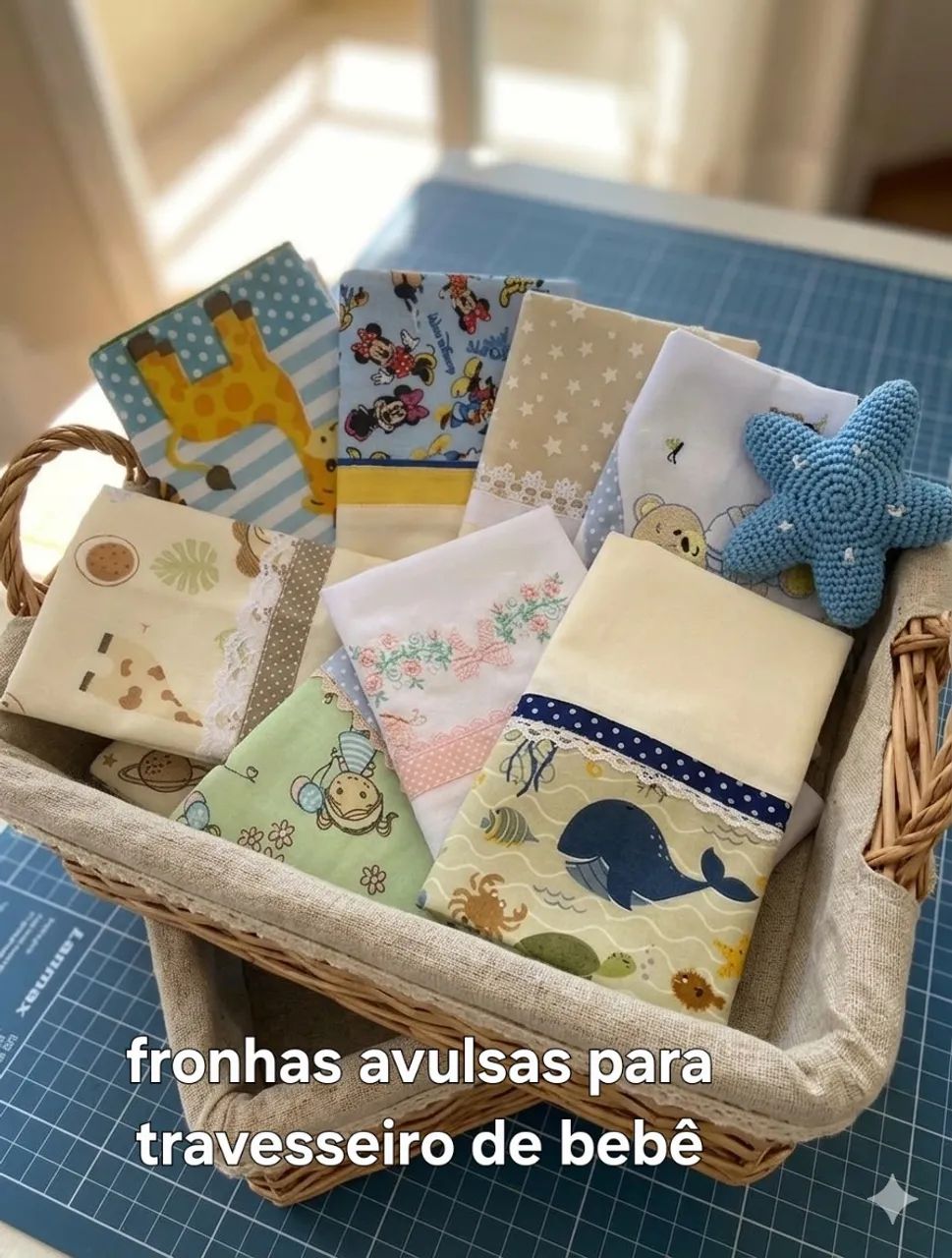 Fronhas para travesseiros bebê cores variadas 