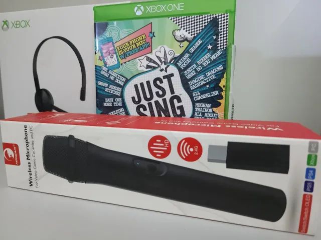 Headset Original Microsoft para Xbox + Microfone Wireless + Jogo Just Sing - Foto 3