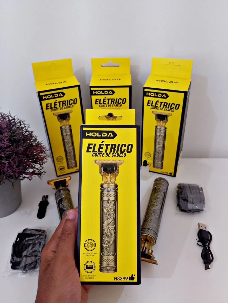 Máquina de cortar cabelo e acabamento 