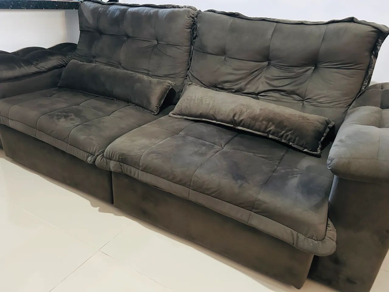 Sofá retrátil e reclinável 5 lugares - Foto 5