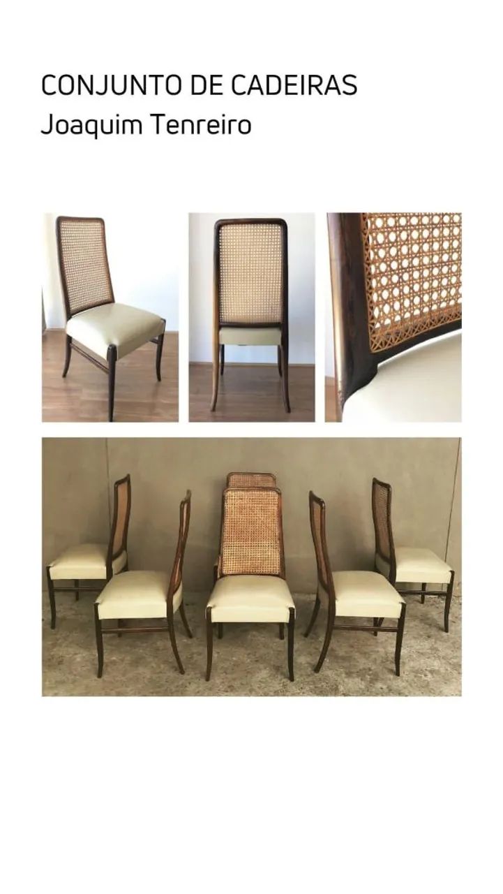 Conjunto de cadeiras Joaquim tenreiro 