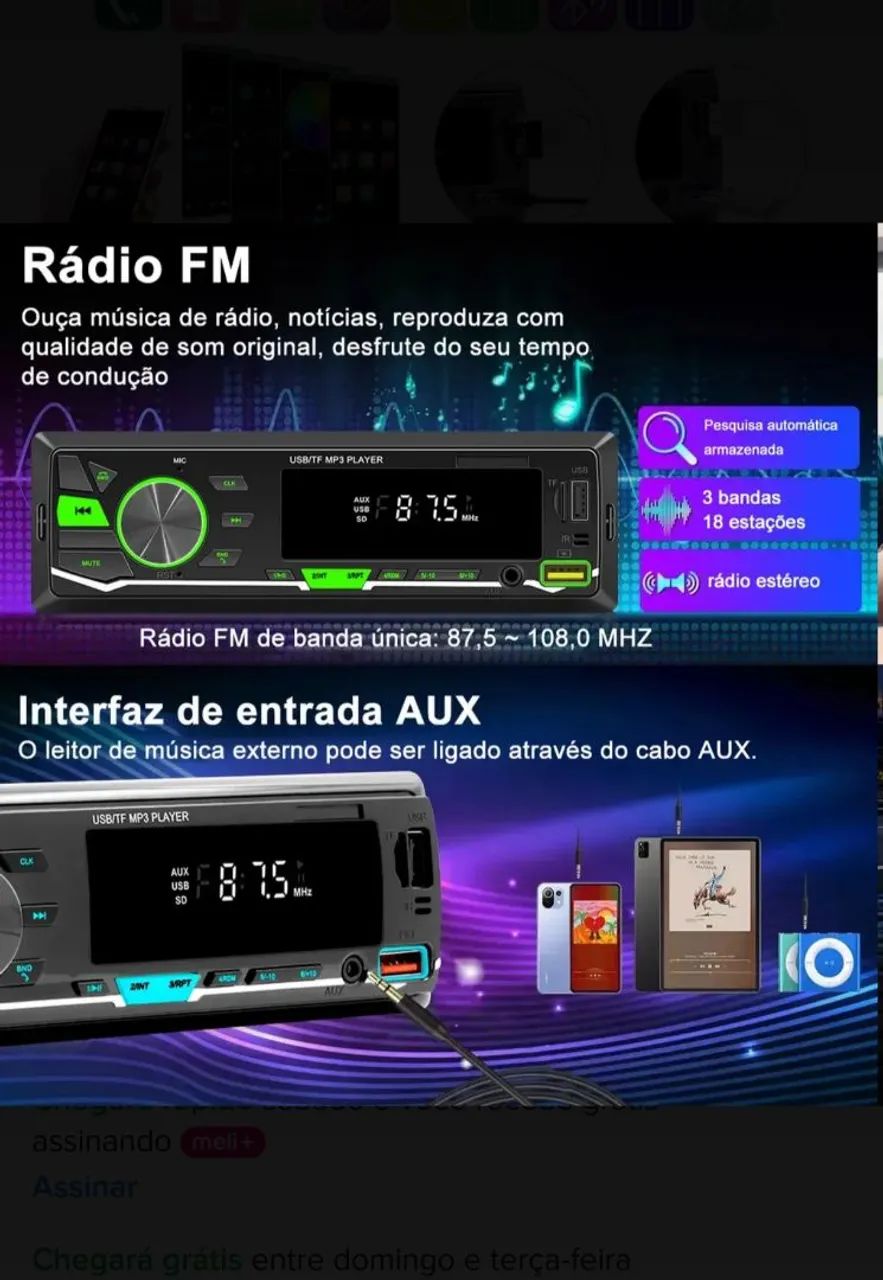 Vende se rádio MP3 com bluetooth  - Foto 4