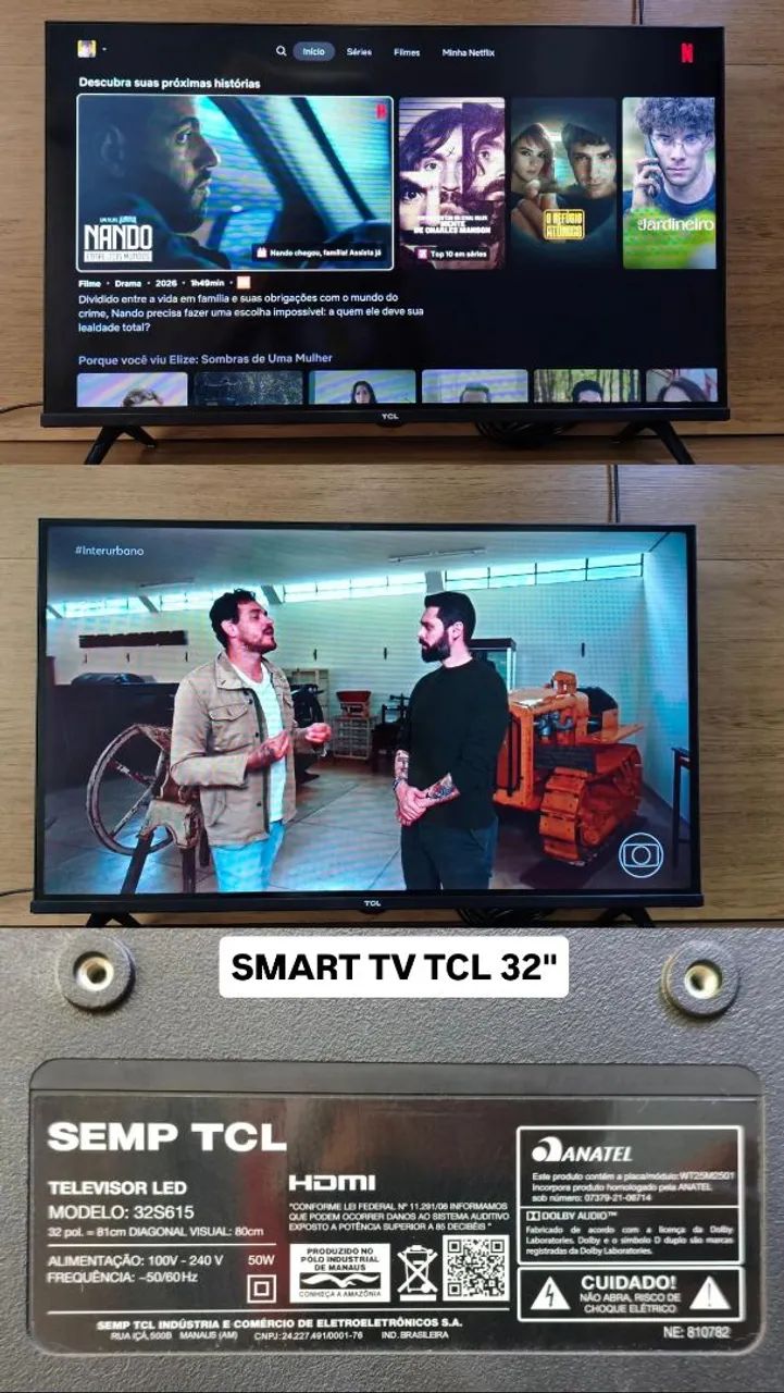 SMART TV 32" POLEGADAS TCL (ACEITO TROCAS) LEIA A DESCRIÇÃO! - Foto 3