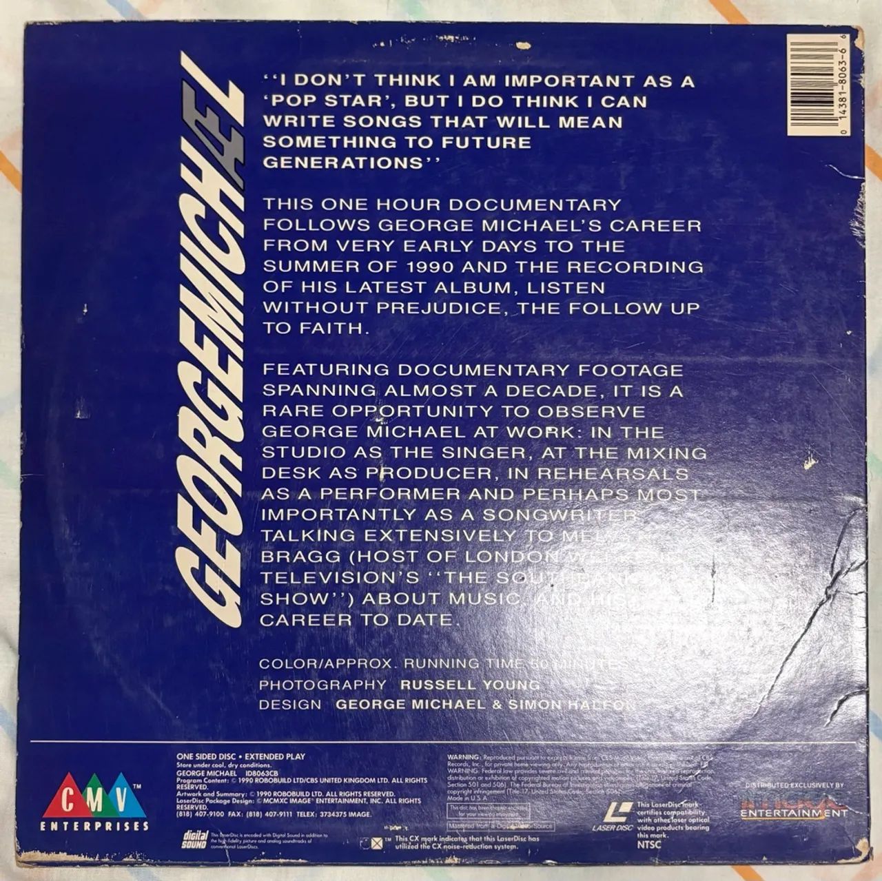 LD George Michael The Music Disc (1990) LaserDisc - Foto 2