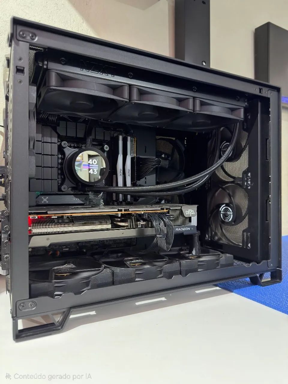 Pc All Black Core i5-14600KF, 32GB DDR5 XPG, Fonte 1000w, RX 6700XT 12GB, NVME 1TB - Foto 3