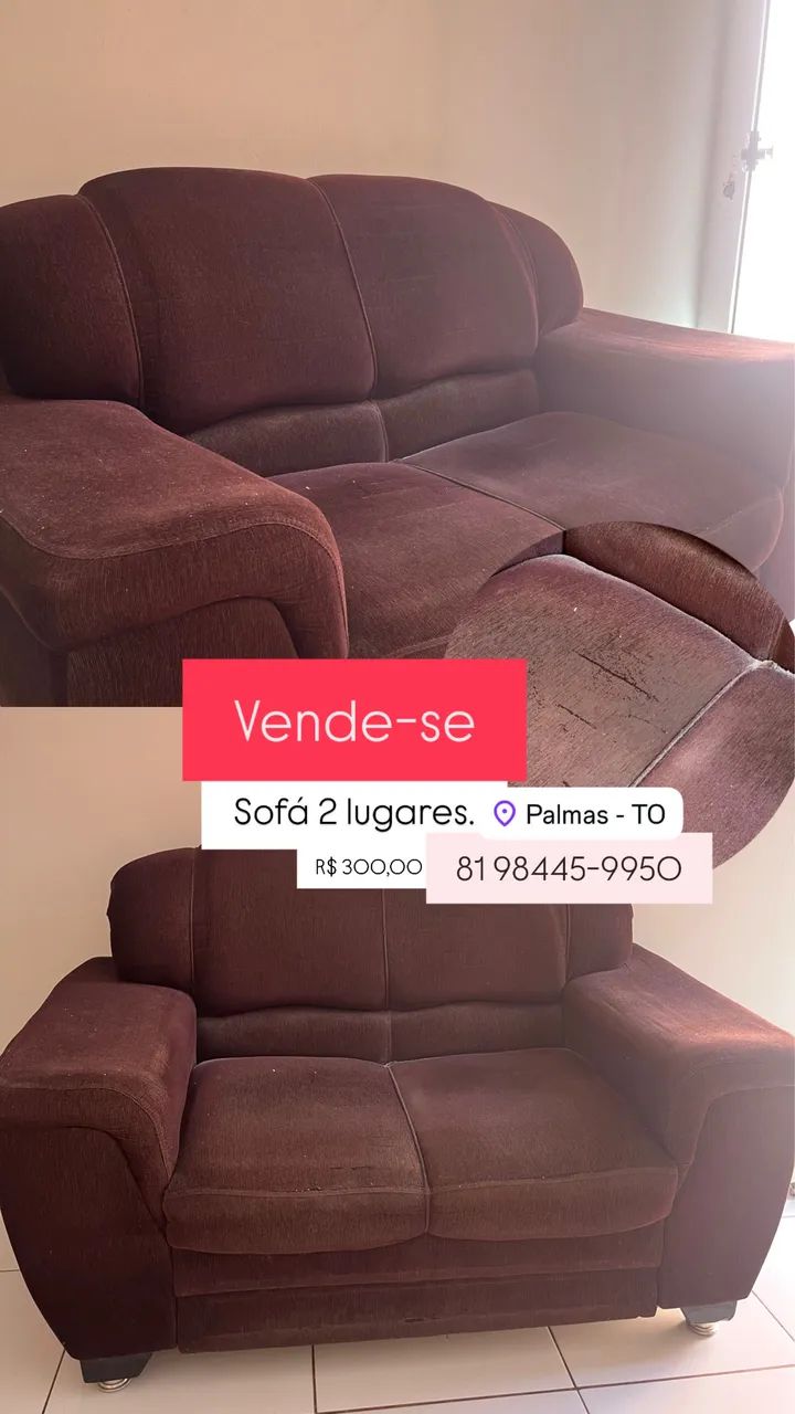 VENDO/TROCO SOFÁ 2 LUGARES Usado 