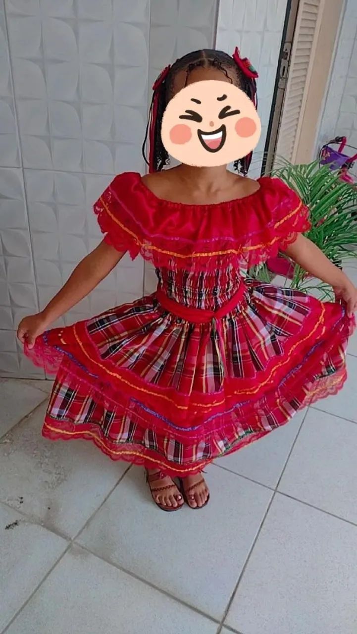 Vestido de quadrilha Ciganinha 