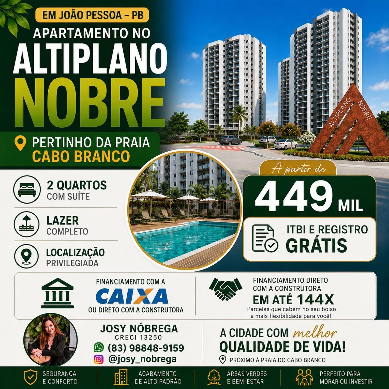 IMPERDÍVEL APARTAMENTO 2/4 NO ALTIPLANO NOBRE 