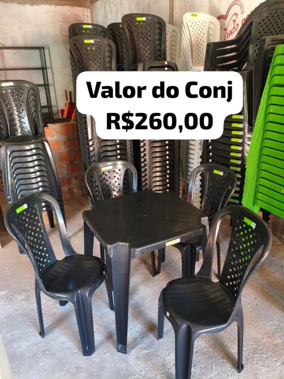Conjunto de mesas e cadeiras sem braço - Foto 2