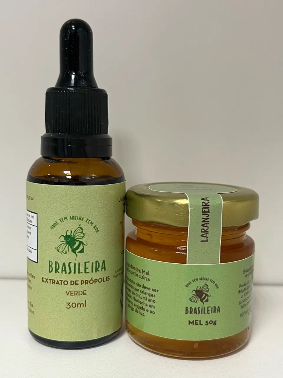 Kit com Mel e Própolis Verde 