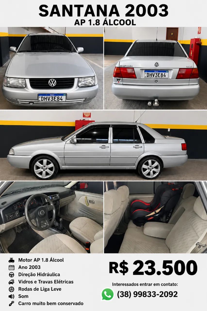 Volkswagen Santana 1.8 MI (álcool) 2003