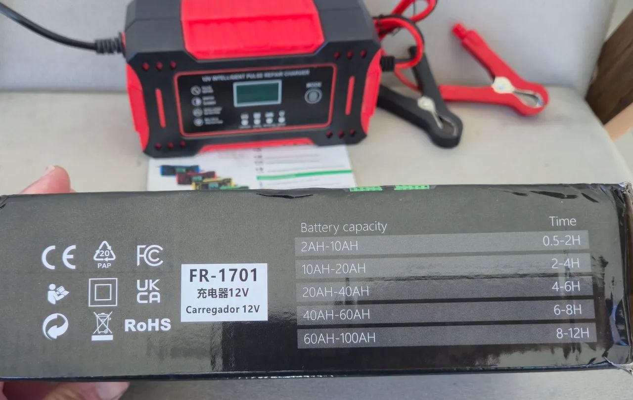 Carregador Inteligente de Bateria 12V 6A com Função Reparo | Carro, Moto e Caminhão - Foto 7