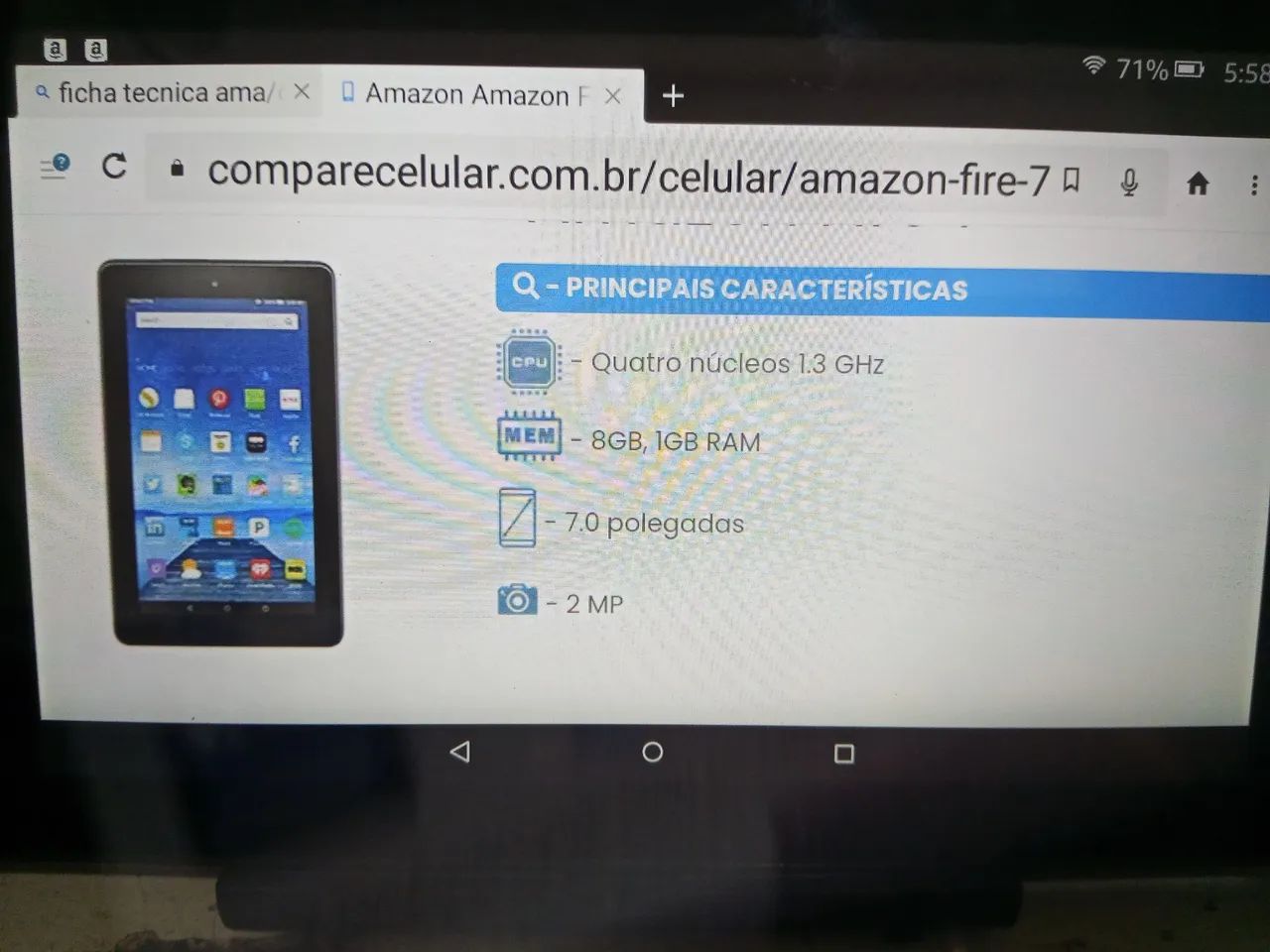 Especial Tablet Amazon Fire 7. 7 novinho ! - Foto 3