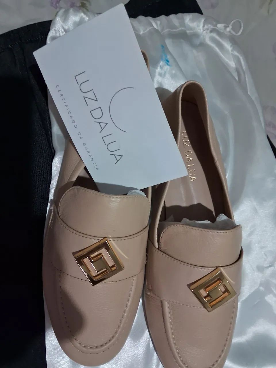 Mocassim Luz da Lua Couro Beje 60340011