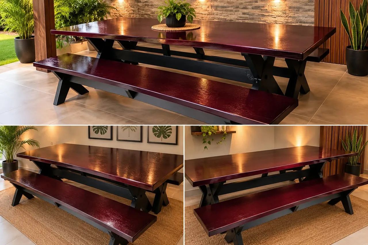 MESA COM BANCOS  - Foto 3