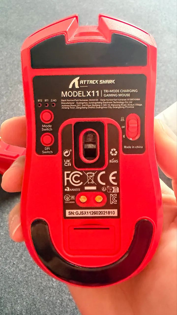 Mouse Attack Shark X11 - Vermelho - Foto 2