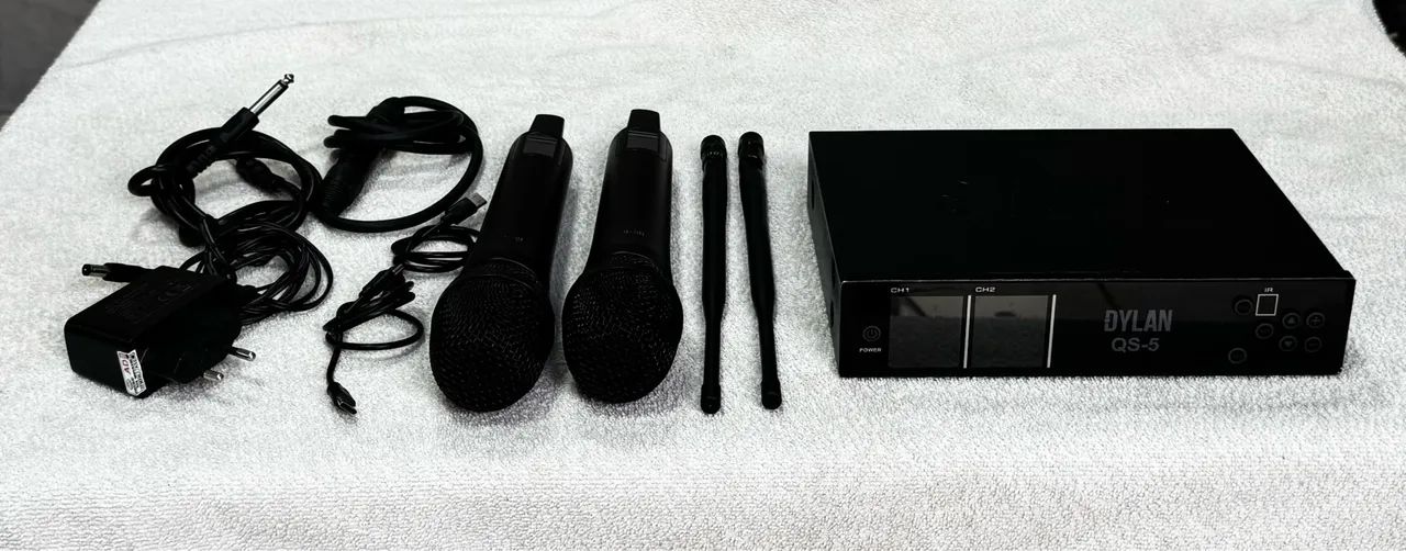 Microfone sem fio duplo Dylan QS 5  - Foto 4