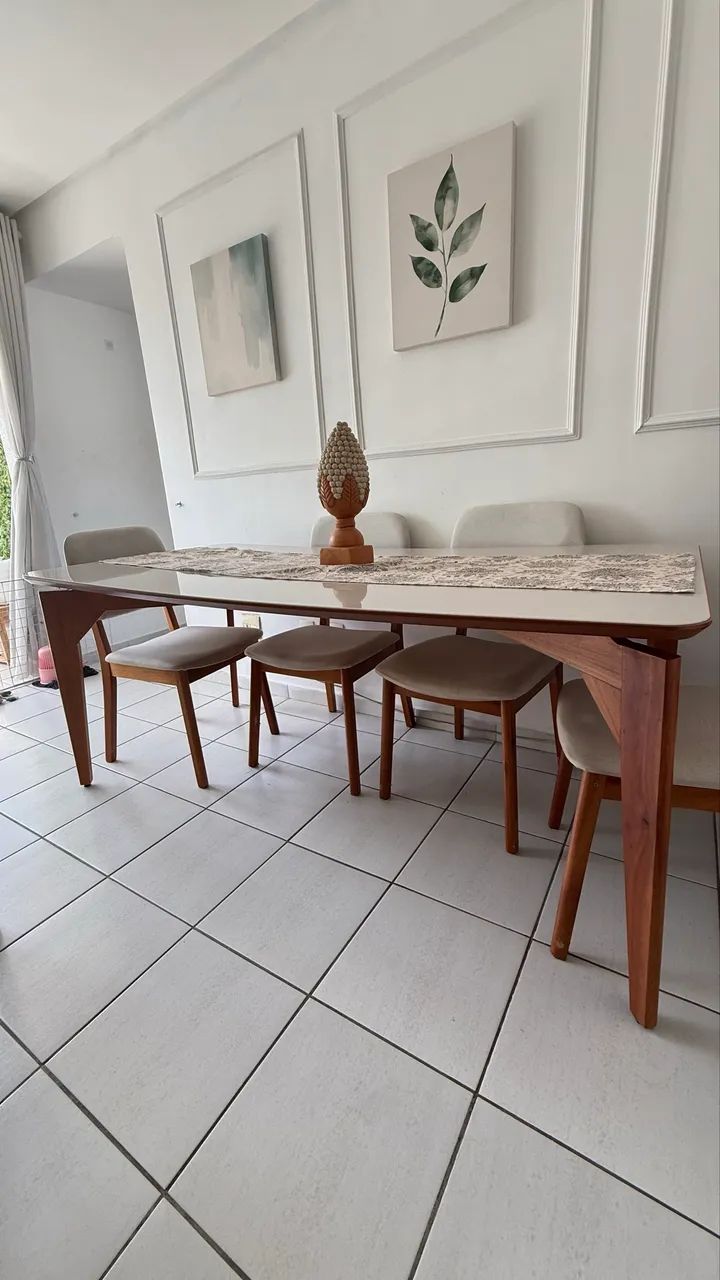 Mesa madeira maciça 6/8 lugares - Foto 4