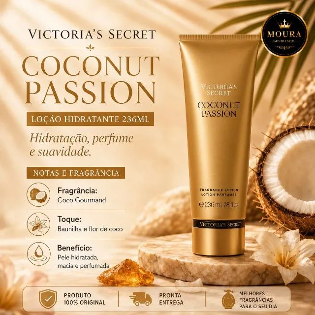 Loção Victoria?s Secret Coconut Passion Original Lacrada - Foto 3
