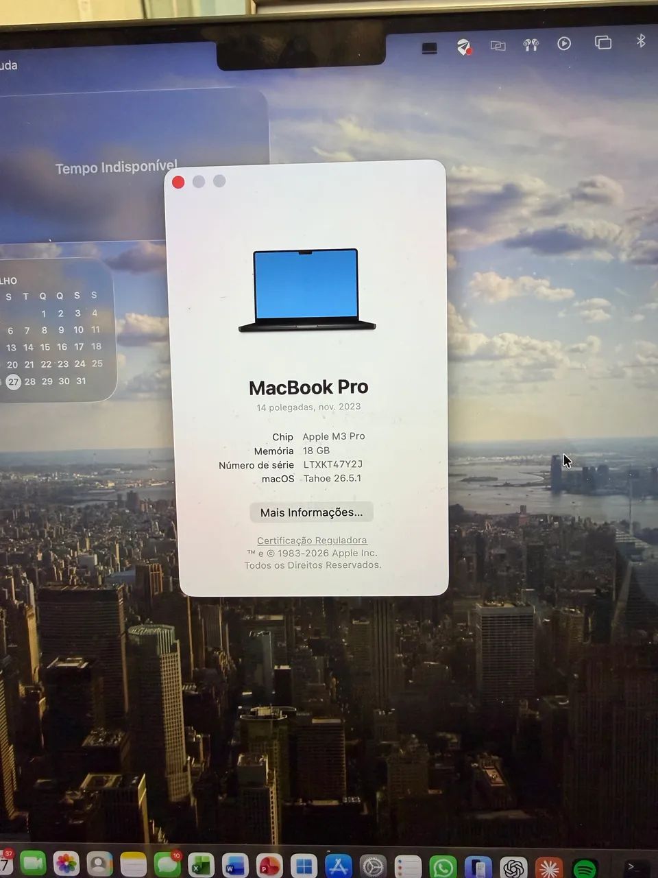 MacBook Pro 14 M3 Pro | 18GB | 1TB SSD | AppleCare+ até 12/2026 - Foto 2