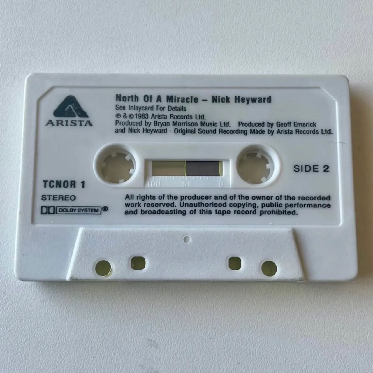 Nick Heyward North Of A Miracle Fita Cassete K7 Importada UK - CDs