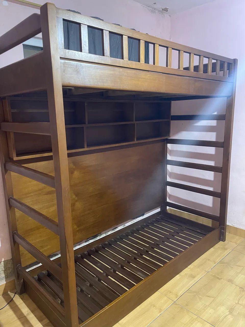 Cama beliche madeira rústica 470981239563233281
