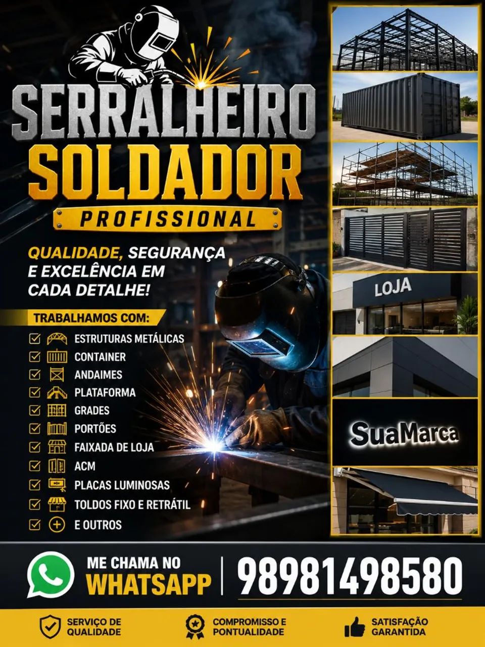 Soldador serralheiro 
