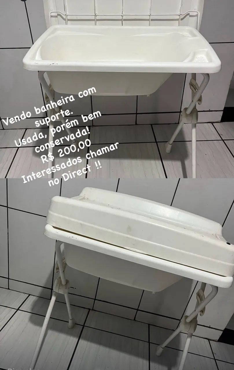 Banheira com suporte infantil 