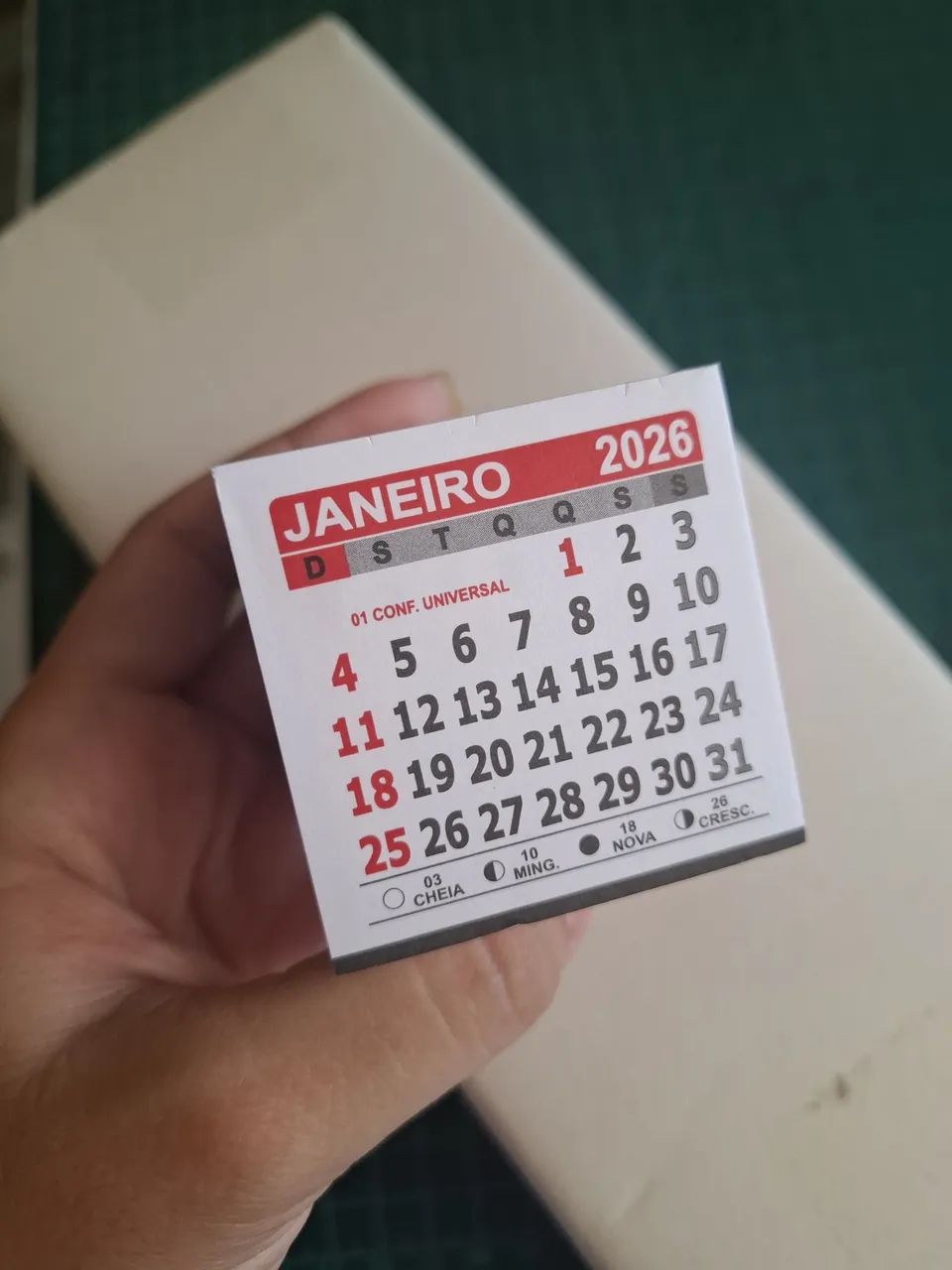 Mini blocos de calendário para imã de geladeira