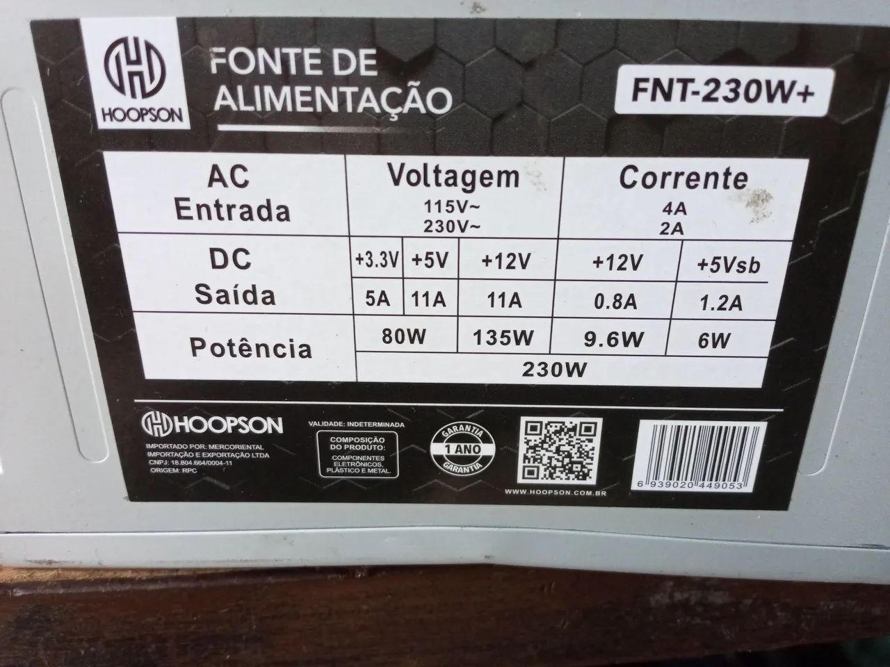 Última unidade fonte ATX 230W pc - Foto 3