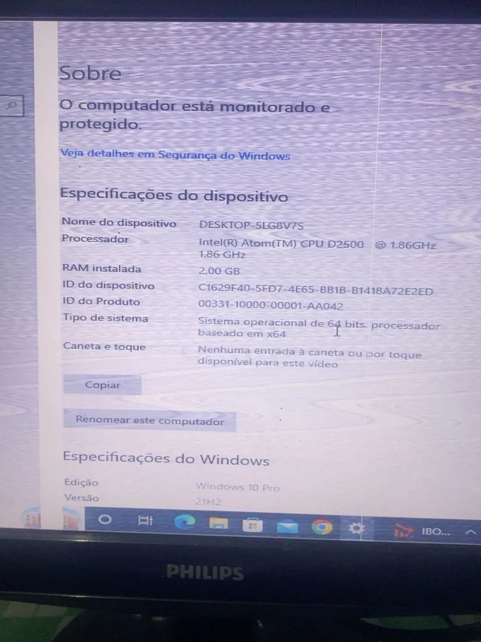 Computador Philips pra vender logo