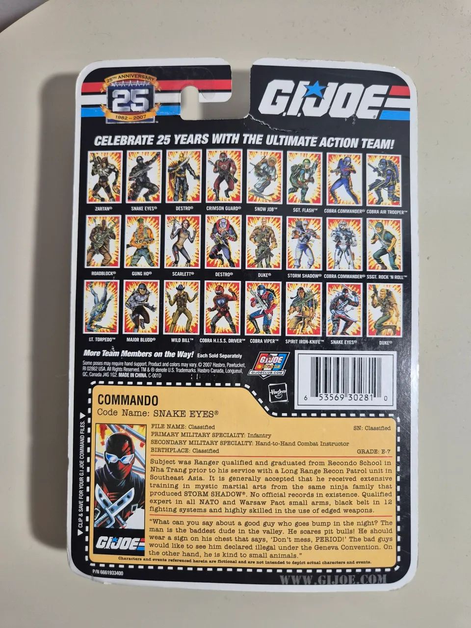 G.I. Joe Snake Eyes 25th Anniversary - Hobbies e coleções - São