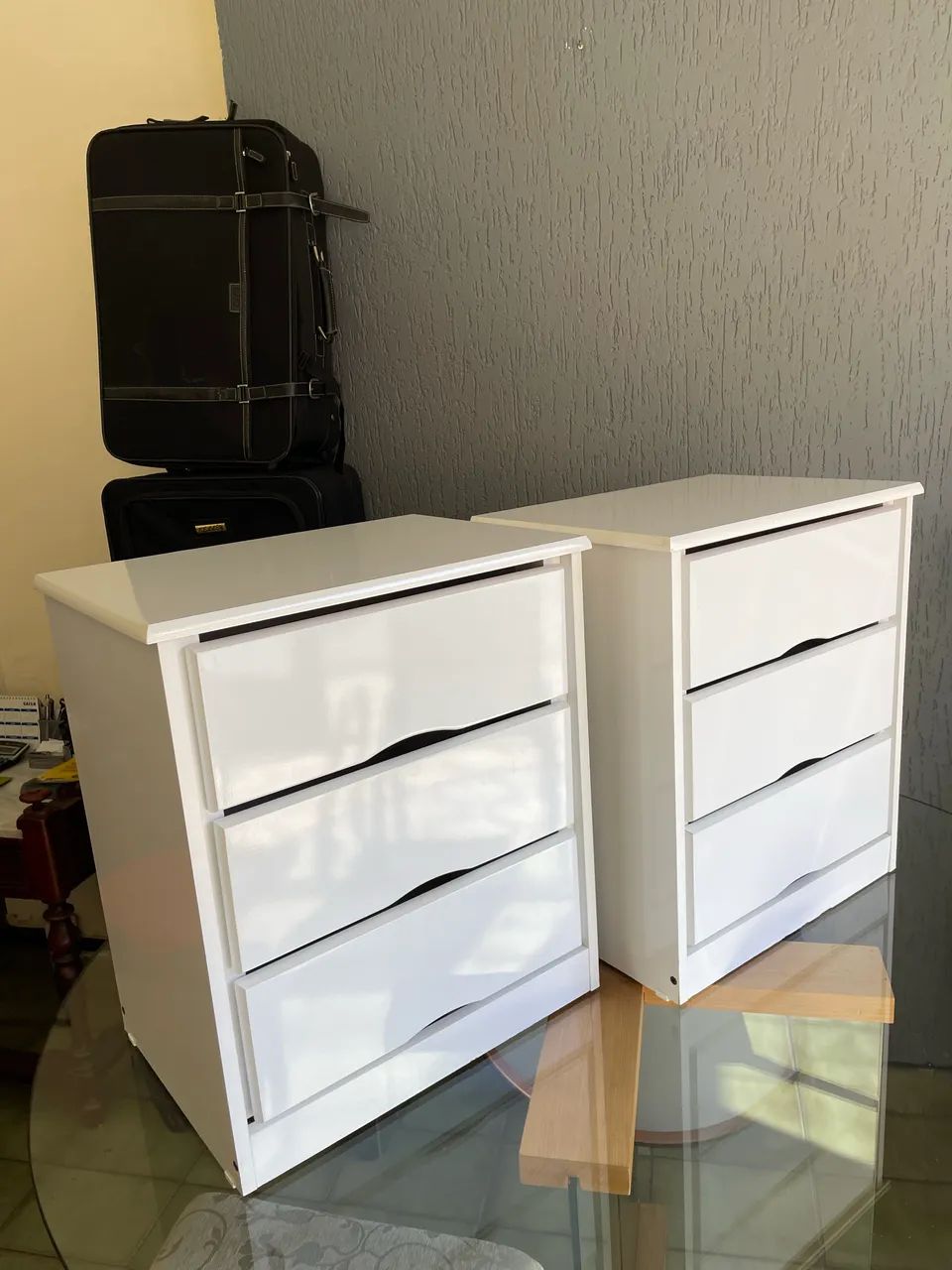 Jogo de Criado Mudo Branco em Mdf  - Foto 3