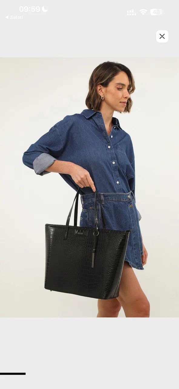 Bolsa Universitária/Shopper Santa Lolla Nova croco