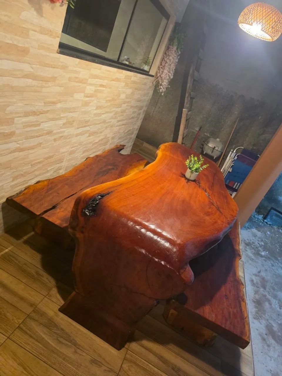 Mesa rústica madeira maciça 
