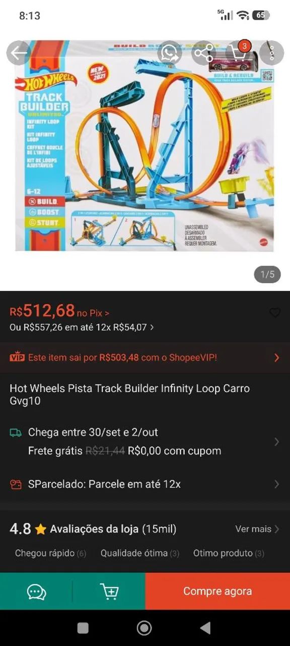 Hot Wheels pista track builder unlimited - Foto 5