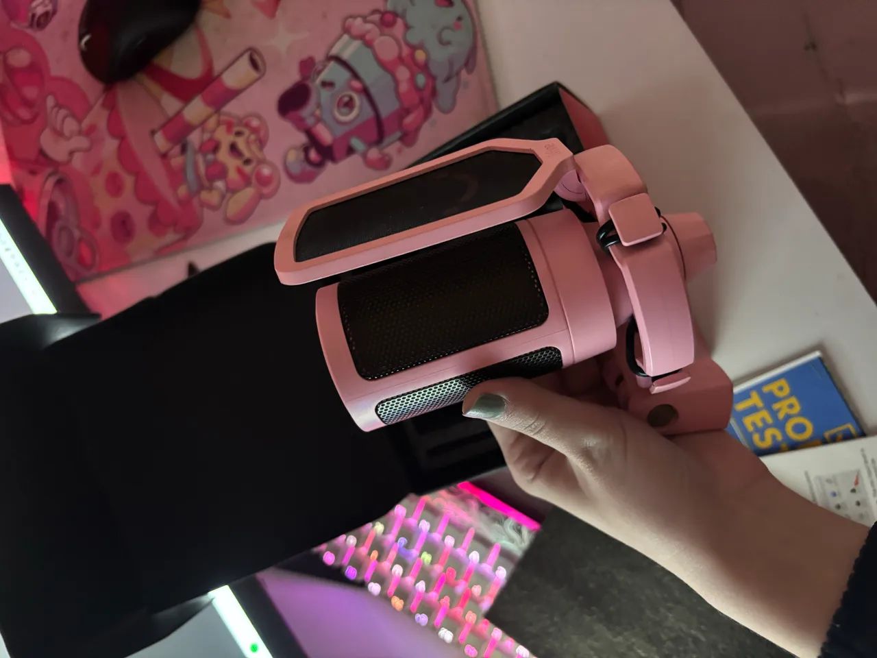 Microfone Fifine Ampligame A6T Rosa - Foto 3