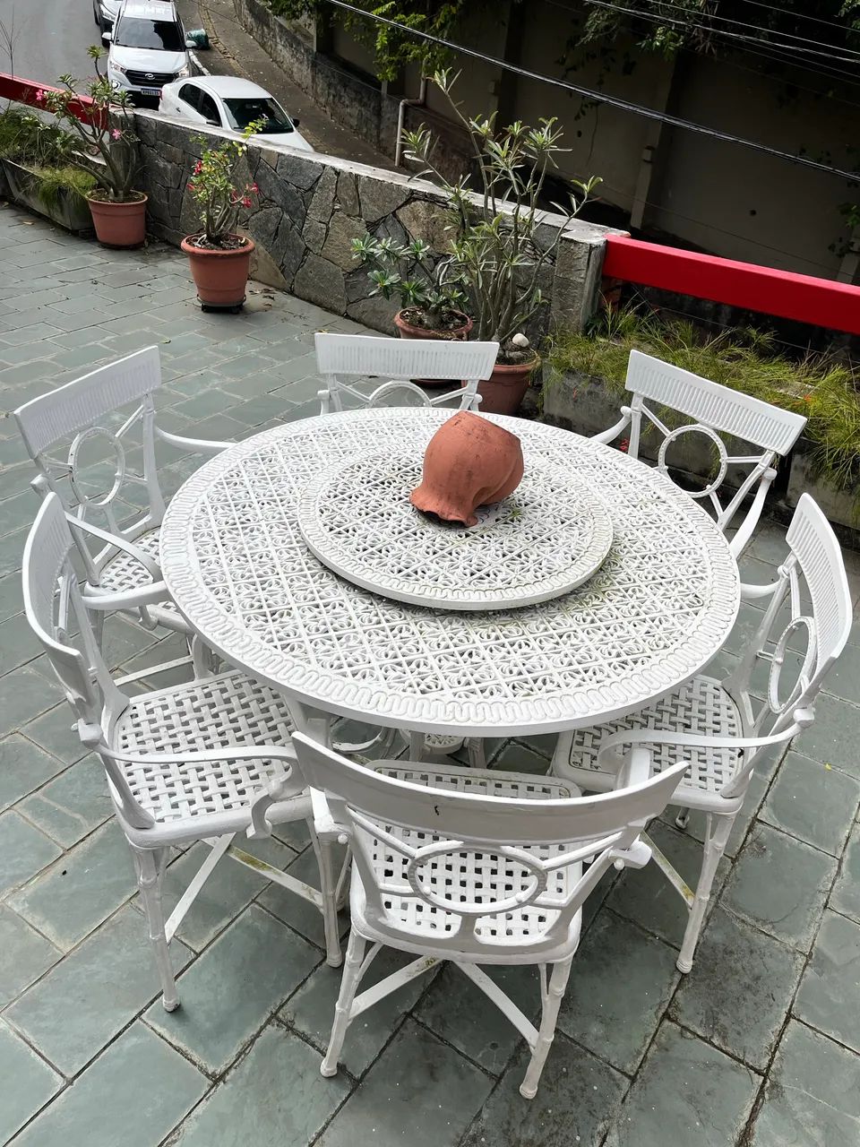 Conjunto de mesa para área externa