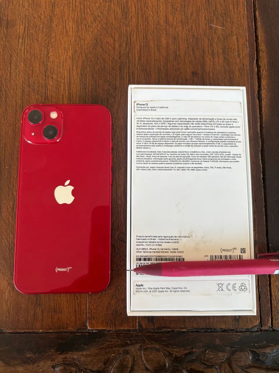 iPhone 13 red seminovo com caixa - Celulares e Smartphones - Setor