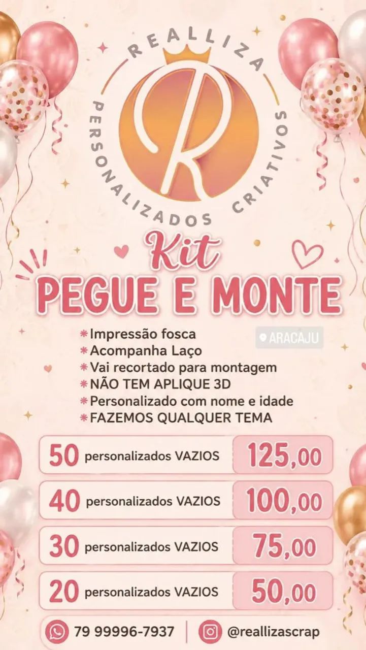 KIT PERSONALIZADOS PEGUE MONTE 