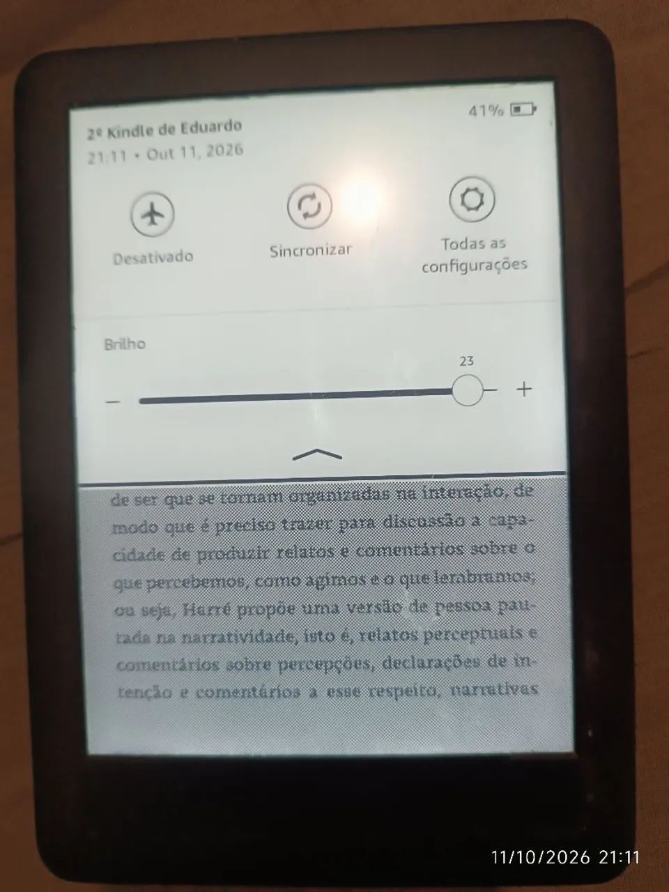 Kindler Amazon leitor de livros  ótimo para estudar e pesquisar 