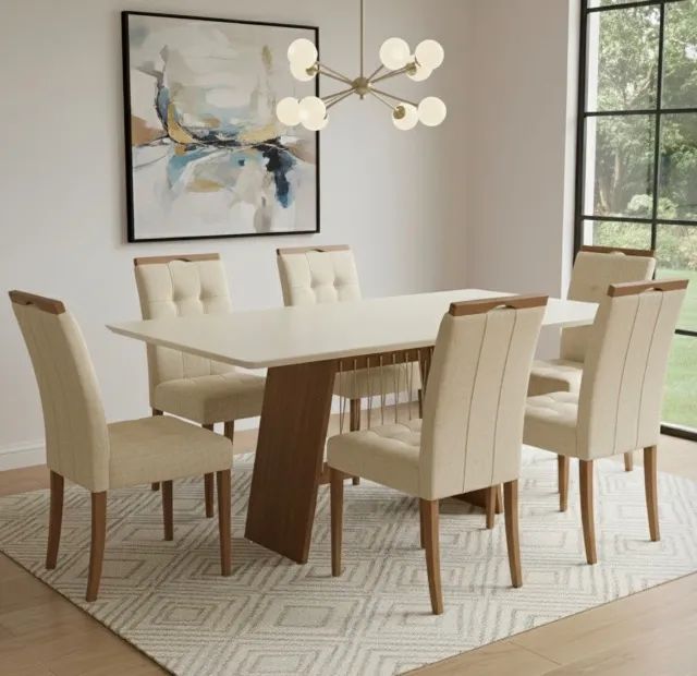 Conjunto de Jantar Monte Carlo Touch 6 Lugares