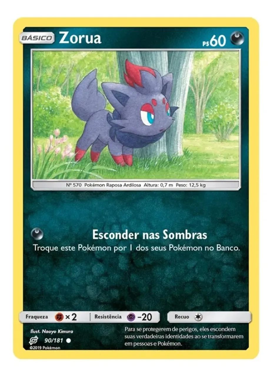 Card Pokémon Zorua Copag - Foil Original