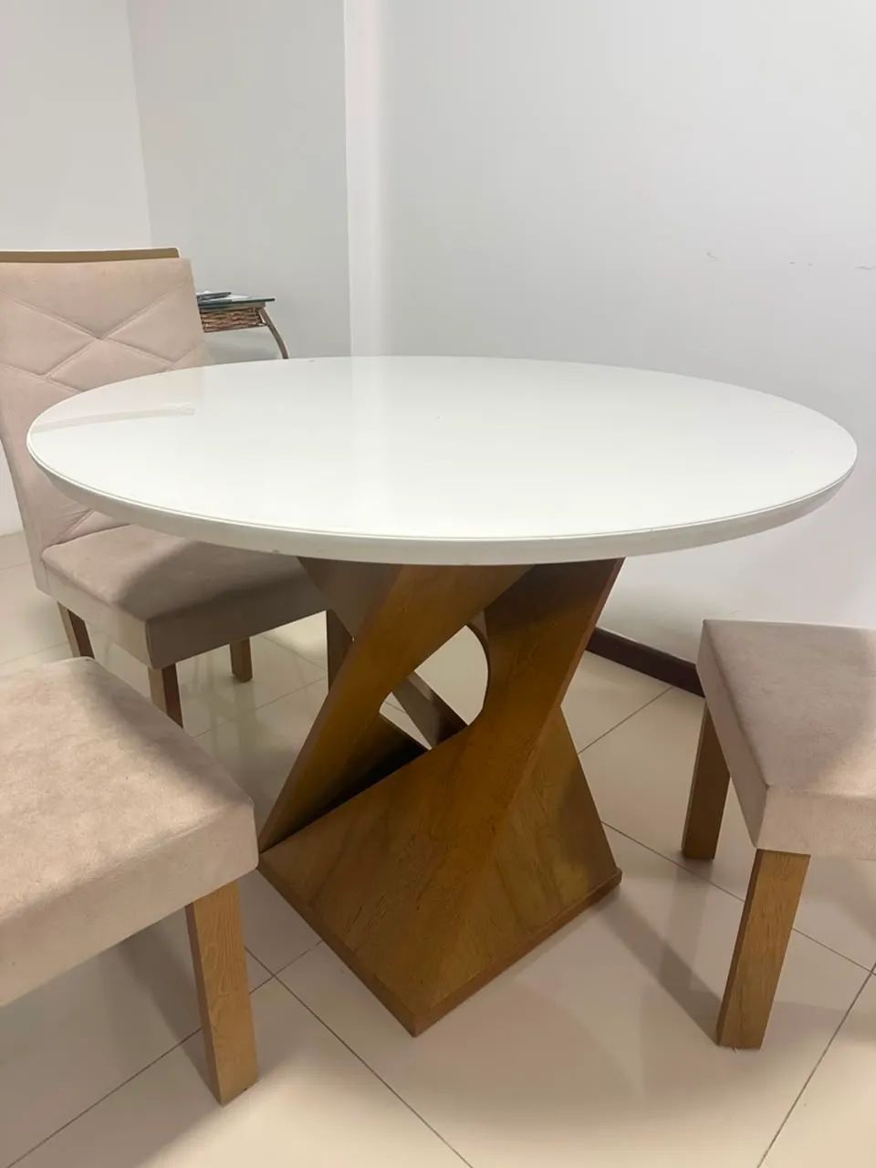 Mesa de jantar tampo de vidro  - Foto 4