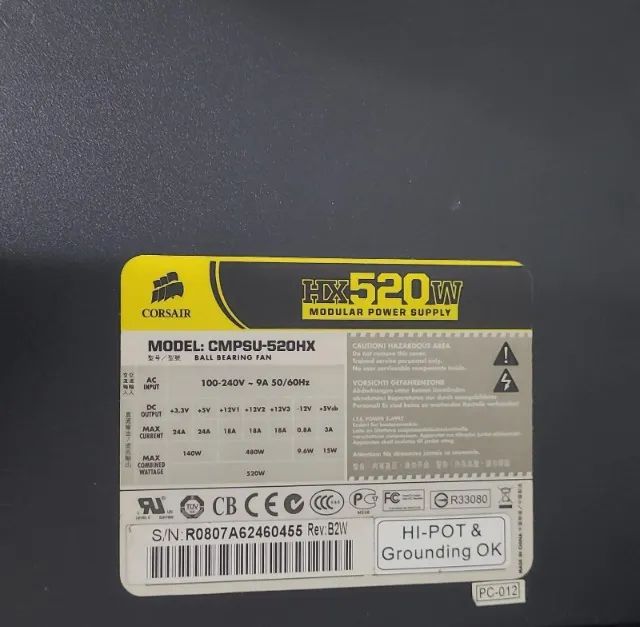 Fonte Corsair HX520W Real Modular - Foto 3