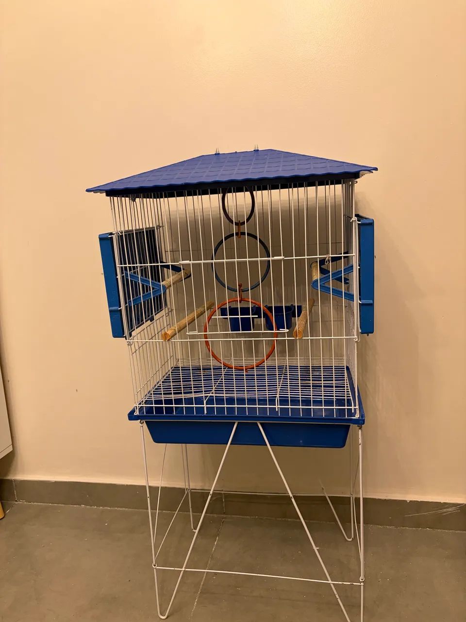 Gaiola Viveiro para Passarinho com 2 Abas e pés - Foto 5