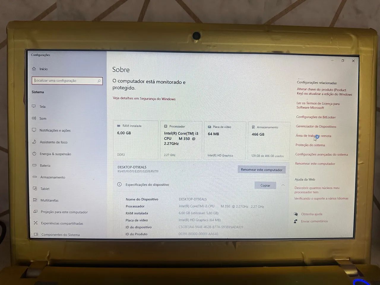 Notebook Samsung Intel(R) Core(TM) i3 64bits - Foto 2